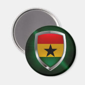 Ghana Mettalic Emblem Magnet (Vorderseite/Rückseite)