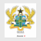Ghana National Coat of Arms Patriotic Aufkleber (Blatt)