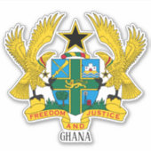 Ghana National Coat of Arms Patriotic Aufkleber (Vorderseite)