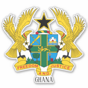 Ghana National Coat of Arms Patriotic Aufkleber