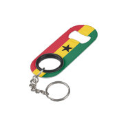 Ghana National Flag Patriotic Mini Flaschenöffner (Rückseite Schrägansicht)