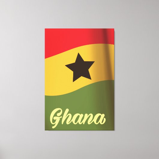 Ghana National Flag Vintages Reiseplakat Leinwanddruck (Vorderseite)