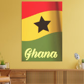 Ghana National Flag Vintages Reiseplakat Leinwanddruck (Insitu (Wohnzimmer))