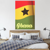 Ghana National Flag Vintages Reiseplakat Leinwanddruck (Insitu (Schlafzimmer))