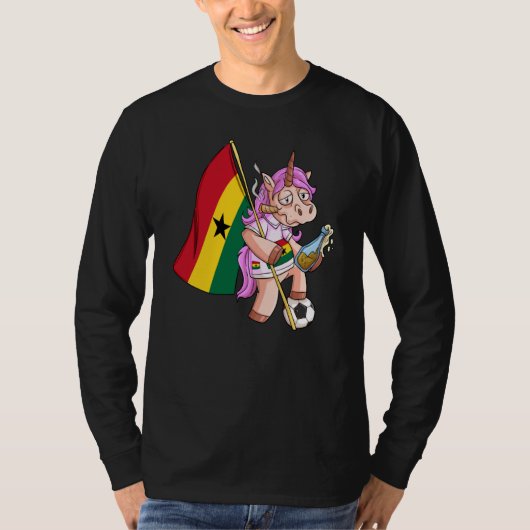 Ghana Party Unicorn T-Shirt (Vorderseite)