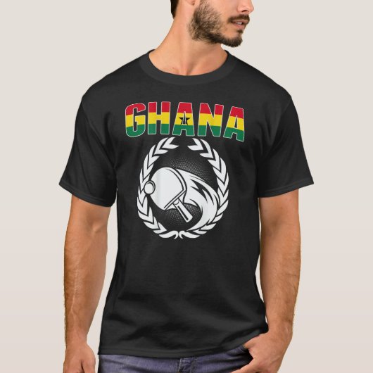 Ghana Ping Pong Ghanian Table Tennis Team Suppor T-Shirt (Vorderseite)