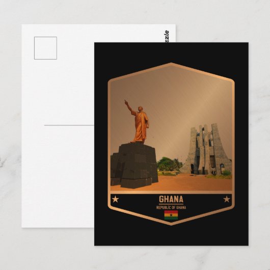Ghana Postkarte (Vorne/Hinten)