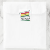Ghana Pride X Flag Quadratischer Aufkleber (Tasche)