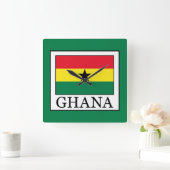Ghana Quadratische Wanduhr (Zuhause)