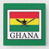 Ghana Quadratische Wanduhr (Vorderseite)