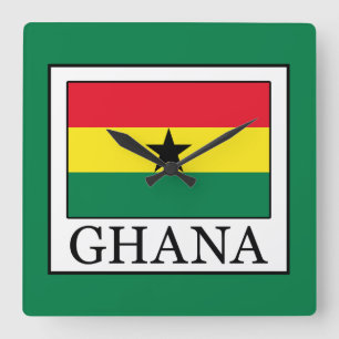 Ghana Quadratische Wanduhr