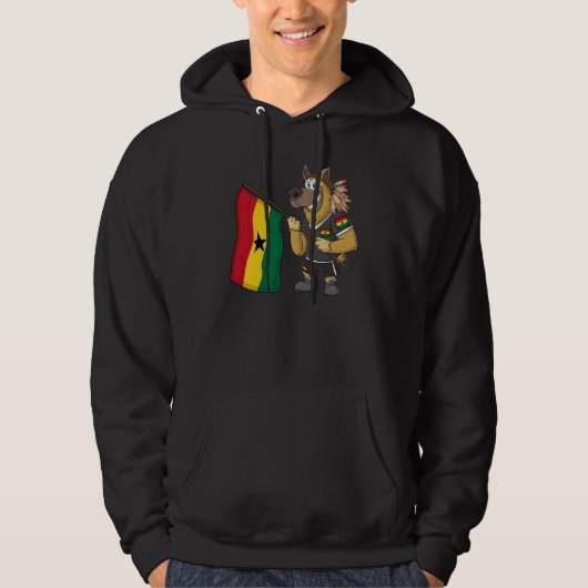 Ghana Rasta Dog Hoodie (Vorderseite)
