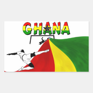 Ghana Rechteckiger Aufkleber