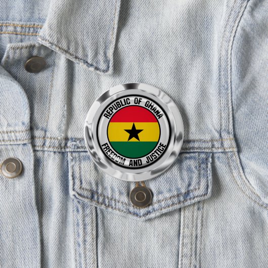 Ghana Round Emblem Button (Beispiel)