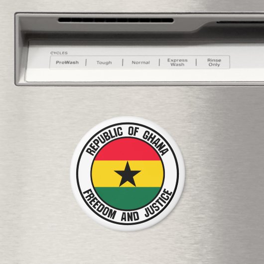 Ghana Round Emblem Magnet (In Situ (Geschirrspüler))