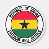 Ghana Round Emblem Magnet (Vorne)