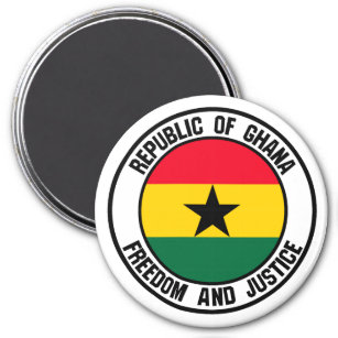 Ghana Round Emblem Magnet