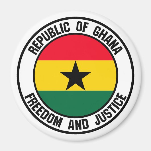 Ghana Round Emblem Magnet (Vorne)