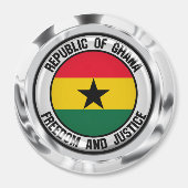 Ghana Round Emblem Magnet (Vorne)