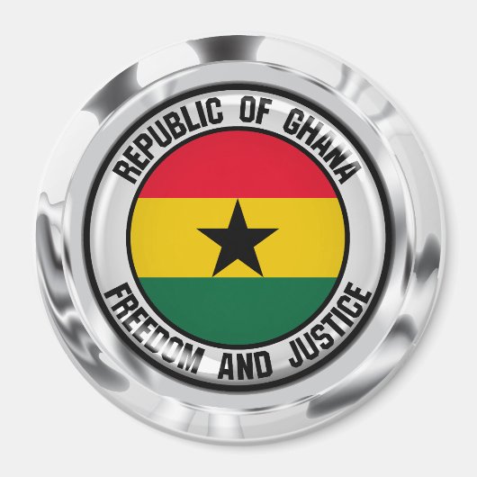 Ghana Round Emblem Magnet (Vorne)