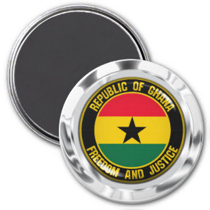 Ghana Round Emblem Magnet