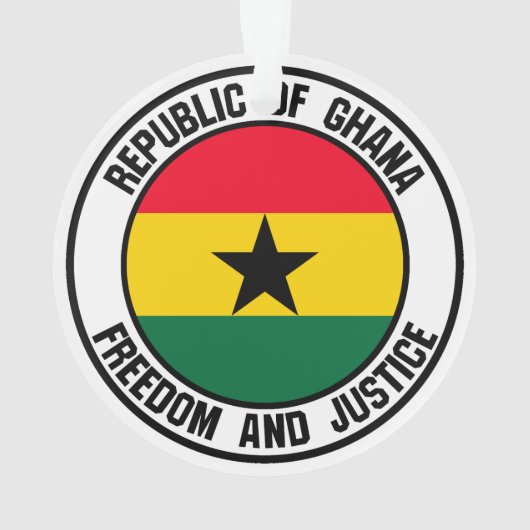 Ghana Round Emblem Ornament (Rückseite)