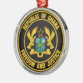 Ghana Round Emblem Ornament Aus Metall (Links)