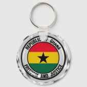 Ghana Round Emblem Schlüsselanhänger (Vorderseite)