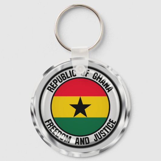 Ghana Round Emblem Schlüsselanhänger (Vorderseite)
