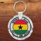 Ghana Round Emblem Schlüsselanhänger (Vorderseite)