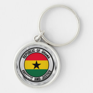 Ghana Round Emblem Schlüsselanhänger