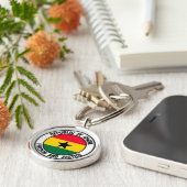 Ghana Round Emblem Schlüsselanhänger (Seite)
