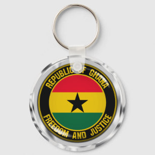 Ghana Round Emblem Schlüsselanhänger