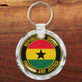 Ghana Round Emblem Schlüsselanhänger (Vorderseite)