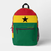 Ghana-Rucksack, patriotische, ghanaische Flagge Bedruckter Rucksack (Vorderseite)