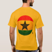 Ghana - Schwarzes spielt Fußball die Hauptrolle T-Shirt (Rückseite)