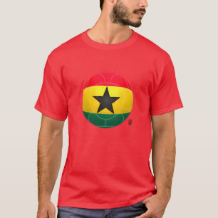 Ghana - Schwarzes spielt Fußball die Hauptrolle T-Shirt