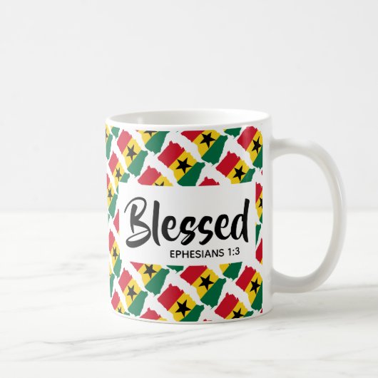 GHANA Seligen Ephesians Scripting Christlich Kaffeetasse (Rechts)