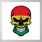 Ghana Smiling Skull Flag Poster (Vorne)