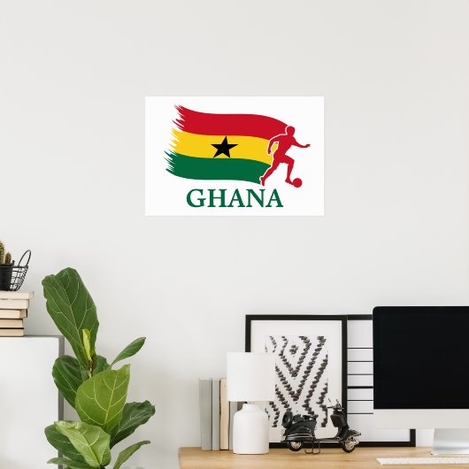 Ghana Soccer Flag Poster (Heimbüro)