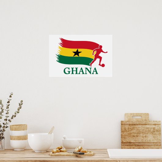 Ghana Soccer Flag Poster (Küche)