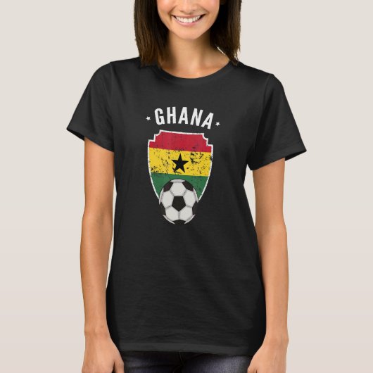 Ghana Soccer Ghana Flag Fußball Ghanaischer Pride T-Shirt (Vorderseite)