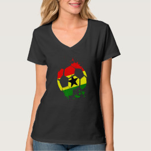 Ghana Soccer Graphic Ghana Flag Football Sports T-Shirt