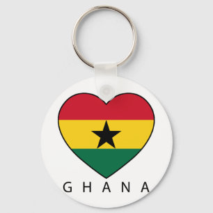 Ghana Soccer Heart "GHANA"-Herz Schlüsselanhänger