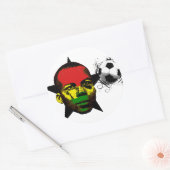 Ghana Soccer Runder Aufkleber (Umschlag)