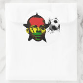 Ghana Soccer Runder Aufkleber (Tasche)