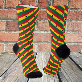 Ghana Socken, patriotische Mode Ghanaische Flagge Socken