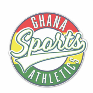 Ghana Sports Athletics Retro-Logo Aufkleber