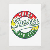 Ghana Sports Athletics Retro-Logo Postkarte (Vorderseite)