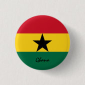 Ghana-Taste, patriotische Ghanaische Flaggenmode Button (Vorderseite)